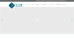 Desktop Screenshot of etim-international.com
