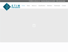 Tablet Screenshot of etim-international.com
